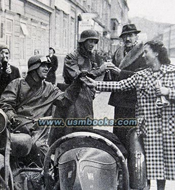 Volksdeutschen in Yugoslvaia welcome the Wehrmacht